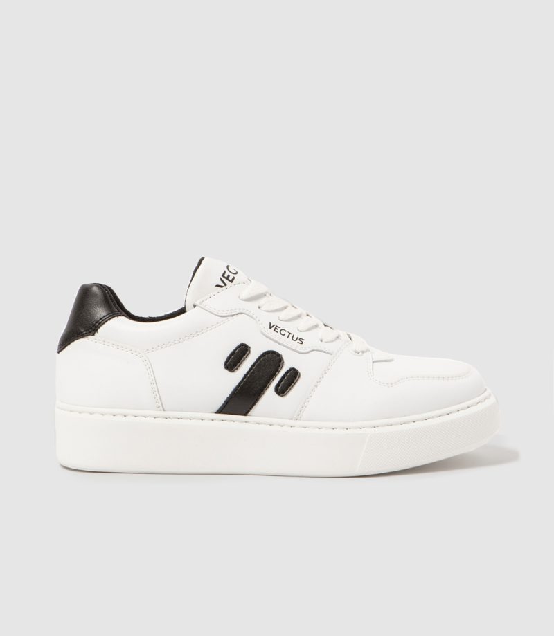 Guajira Man White Black — vegan shoes made with cactus leather